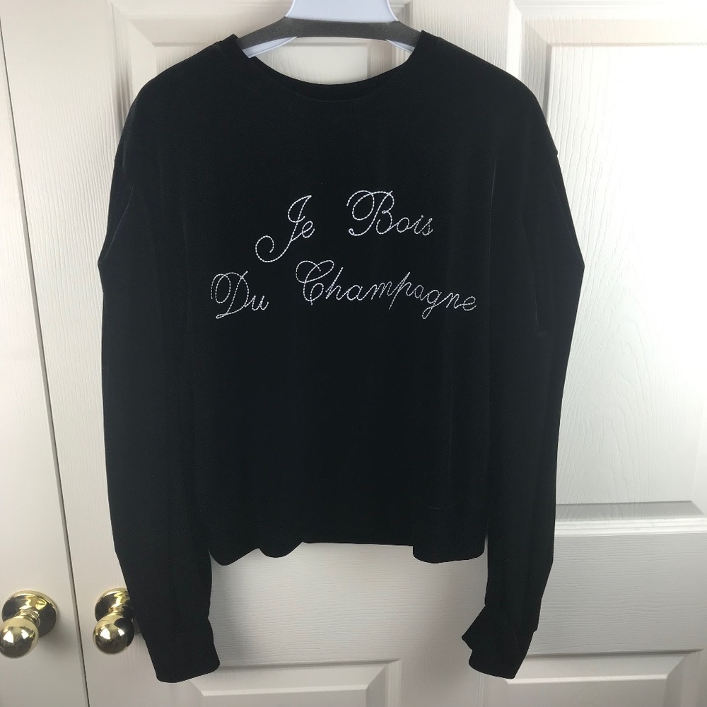 Misa Los Angeles Champagne Velvet Sweatshirt